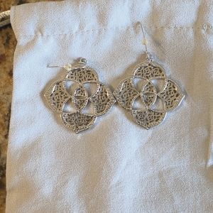 Large Kendra Scott silver earrings